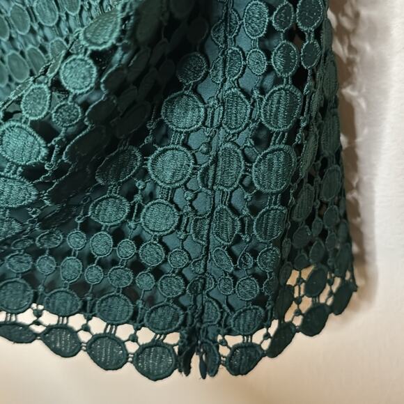 RSVP By Talbots - Green Embroidered Eyelet Top Size PS - Picture 6 of 7